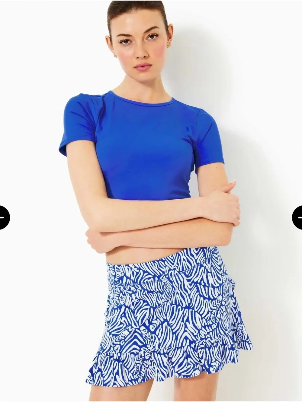 Lilly Pulitzer Cascadia Skort Medium Zee Bebe Golf Luxletic UPF 50+ 13” - Picture 6 of 7